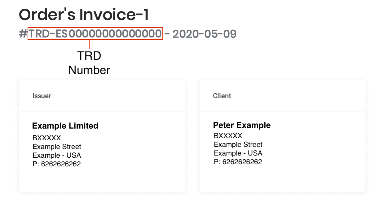 TRD-EM-number instructions
